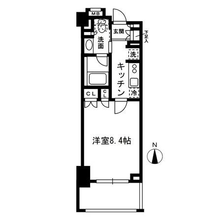 レジディア中落合Bの物件間取画像